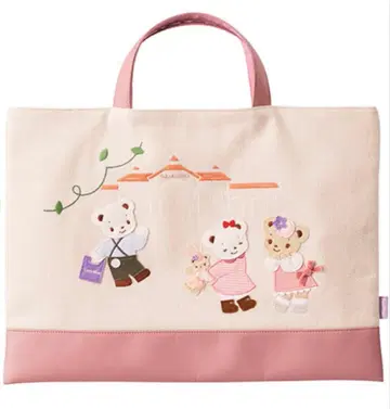 [ 새상품 ] Quatre reves x familiar*가로형 토트백