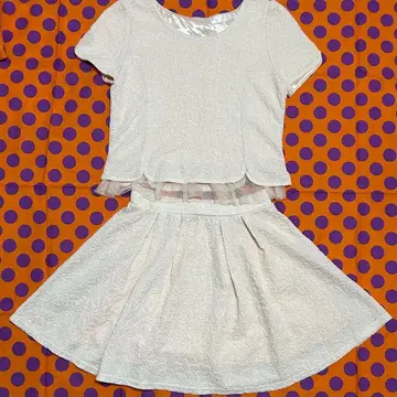 레트로 원피스풍 셋업 반팔 새상품급 PRIME PATTERN