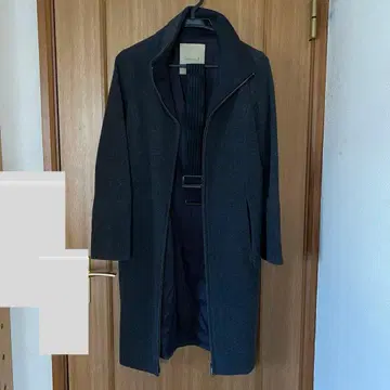 [ 새상품급 ] 울 혼방 다크 그레이 롱 코트