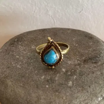 터콰이즈 놋쇠 앤티크풍 반지