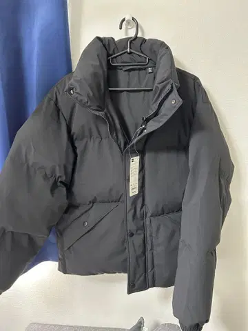 [ 미사용 새상품 ] 2025 GU 웜 패디드 스탠드 블루종 택 포함