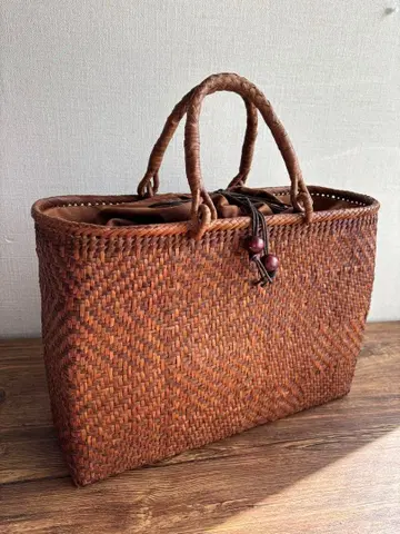 일본산 야마부도 덩굴 바스켓백 아지로우편