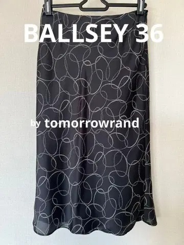 BALLSEY 투모로우랜드 새틴 원단 스커트 36 블랙