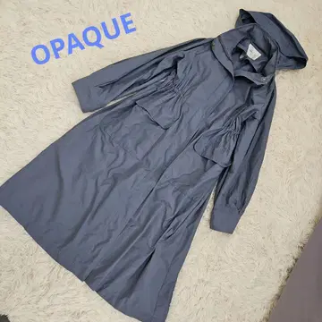 OPAQUE.CLIP 워셔블 발수 마운틴 롱 코트 더스티 블루