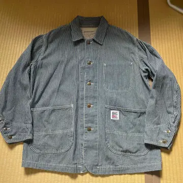 BIG BILL 스트라이프 커버올 빅빌 히코리 자켓