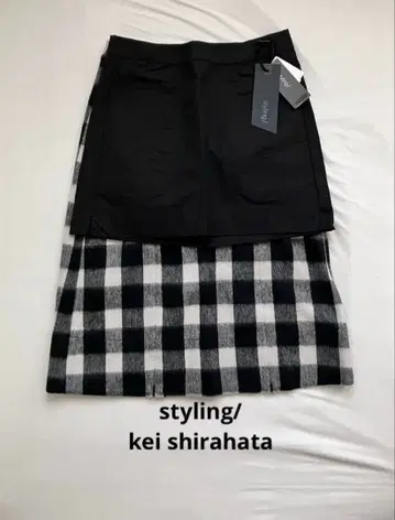 새상품급 kei shirahata 레이어드 스커트 도킹