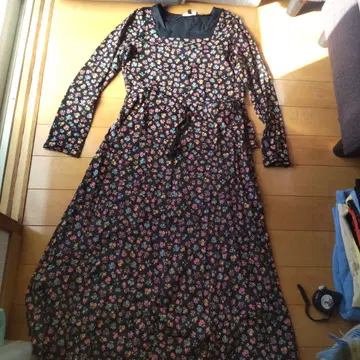 LAURA ASHLEY 꽃무늬 롱 드레스 L