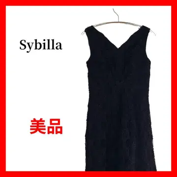 Sybilla (시빌라) V넥 입체 장식 슬리브리스 원피스 B2070