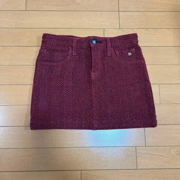 더블 스탠다드 클로징 헤링본 무늬 스커트