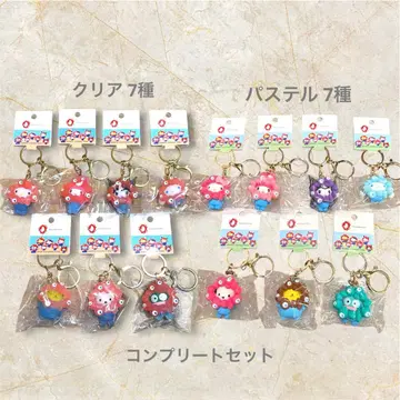 산리오x미야쿠미야쿠 변신 마스코트 키링 클리어 & 파스텔 전종