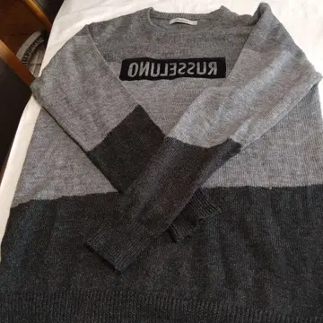 Russeluno 그레이 보더 스웨터 사이즈 6