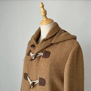 [ BLUE BLUE ] 하치스 트위드풍 더플 코트 브라운