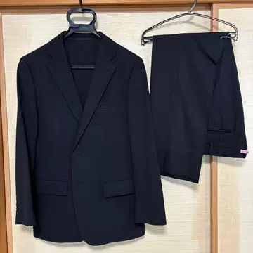 유니클로 비즈니스 정장 상하의 세트 네이비 프리미엄 울