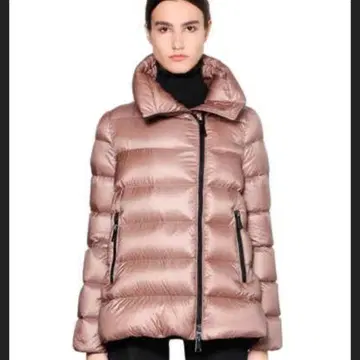 MONCLER 핑크 브라운 다운 자켓 SALIX