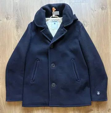 오르치발 [클리닝 완료] 후드 부착 네이비 코트