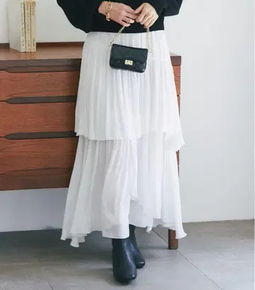 언밸런스 밑단 캉캉 스커트 라 부티크 봉봉 miki