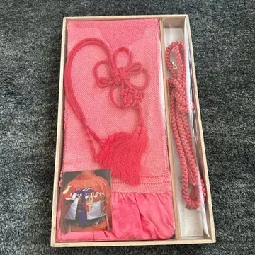 핑크 계열의 오비 장식 천 꽃매듭 포함