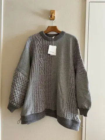 LUPILIEN 케이블 니트 맨투맨 긴팔 그레이 새상품