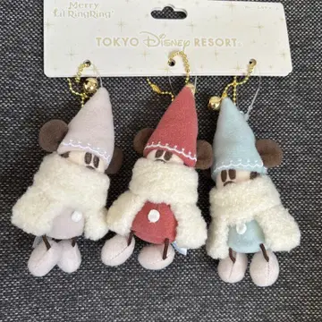 디즈니 크리스마스 릴린린 봉제 인형 참 세트 미사용