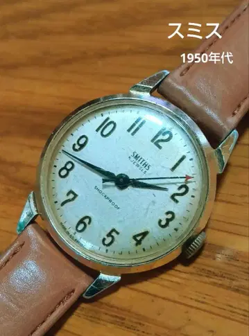 스미스 영국 앤티크 1950년대 골드 수동 와인딩 남성용 손목시계 작동품