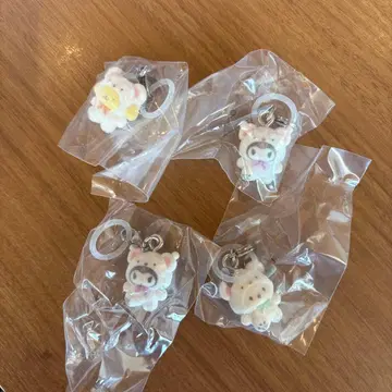 산리오 가챠 메지루시 액세서리 복슬복슬 스노우