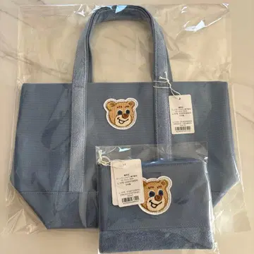 러브러리 바이 페이러 올드 테디 와펜 토트백 라이트 블루