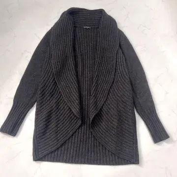 컨디션 최상 23구 니트 가디건 알파카 양모 리브 숄카라 M