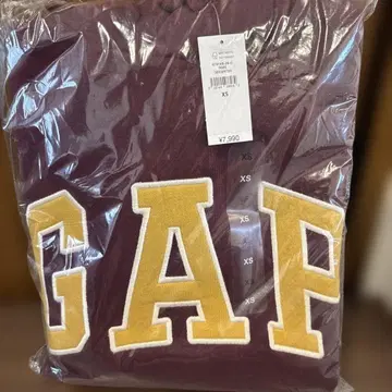 GAP 로고 자수 후드티 XS