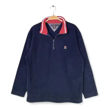 타미힐피거 풀오버 플리스 자켓 네이비 하프 지퍼 M