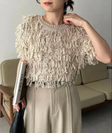 [ CAPRICIEUX LE'MAGE ] 루프 프린지 반팔 풀오버