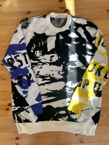 ZARA 멀티 컬러 그래픽 스웨터