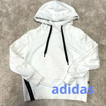 adidas 지퍼 후드티 화이트 아디다스 트레포일