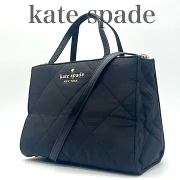 케이트 스페이드 숄더백 2way 퀼팅 나일론 블랙