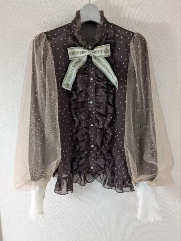 Angelic Pretty 소매 튤 레이어드 블라우스 새상품급