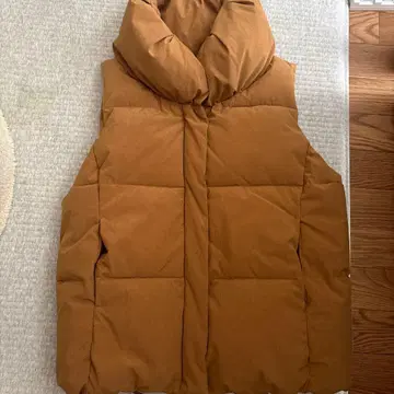 ESSEME 브라운 퀼팅 다운 베스트