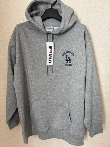 새상품 MLB 다저스 속기모 후드티 트레이닝복 L 그레이