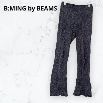 비밍 바이 빔즈 리브 니트 플레어 팬츠 허리밴딩 M 다크 그레이