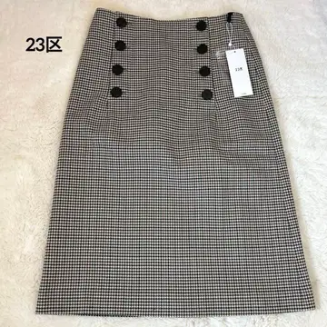 23구 라이트 트위드 체크 스커트
