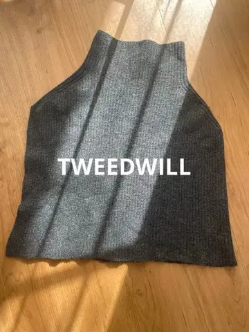 TWEED 니트 판초 차콜