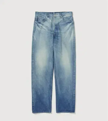 SELVEDGE FADED HEAVY DENIM WIDE PANTS