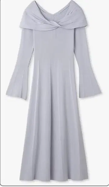 프레이 아이디 FRAY I.D 드레이프 넥 리브 니트 원피스