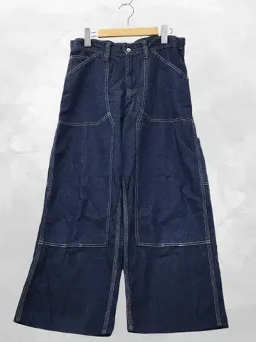 에드윈 지퍼 플라이 스트레이트 더블니 데님 팬츠 31/34