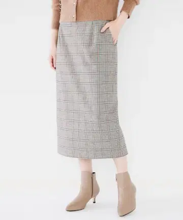 untitled 체크 내로우 스커트