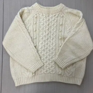 URBAN RESEARCH DOORS 아이보리 케이블 니트 스웨터