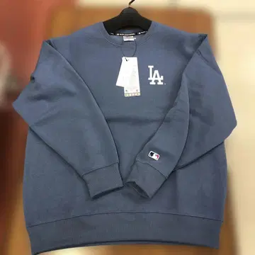 MLB LA 다저스 로고 속기모 트레이닝복 맨투맨 블루 그레이 LL