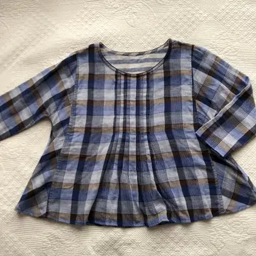 배송비 포함 LOISIR 체크 스트라이프 패턴 긴팔 셔츠 리버서블