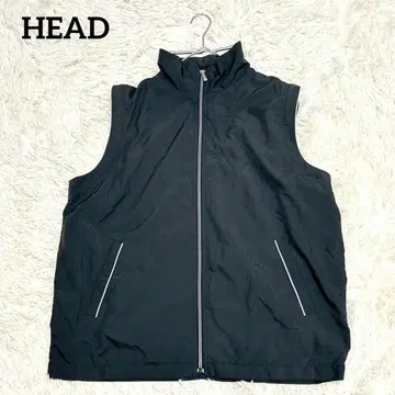 [헤드] 윈드 브레이커 베스트(F) 풀 집업 겉옷 포켓 블랙