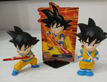 [드래곤볼] 손오공 미니 피규어 2개 세트 아크릴 스탠드 포함 (1개)