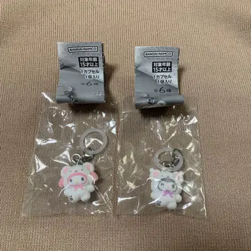 산리오 캐릭터즈 포근포근 스노우 마이멜로디 쿠로미 마스코트 액세서리