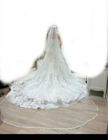 타카미 브라이덜 웨딩 베일 롱 펄 포함